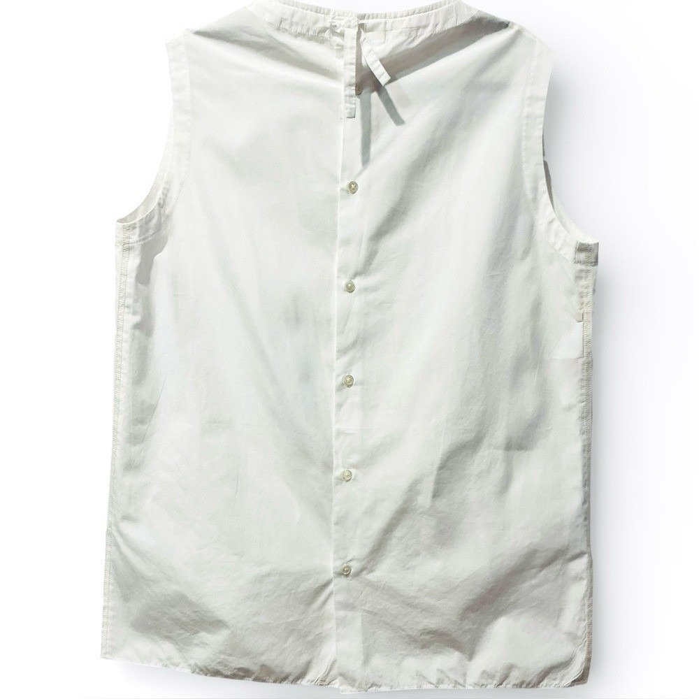 Marni White Sleeveless Button-Back Blouse